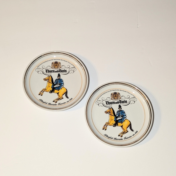Vintage Thurn & Taxis Collectors Set of 2 Miniature Plates/Coasters - Picture 2 of 2